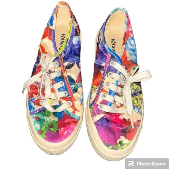 Superga Colorful Floral Hawaiian Floral Sneakers - Picture 1 of 9